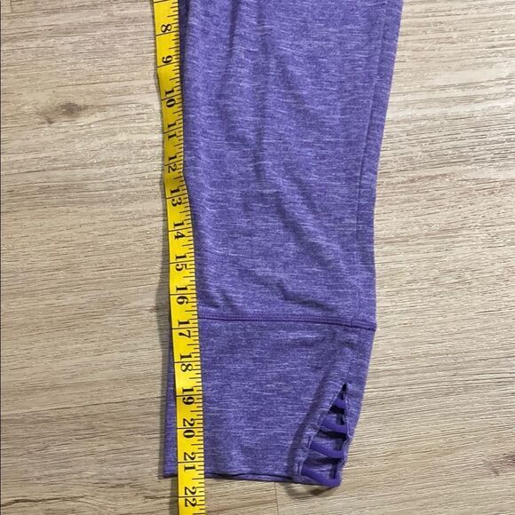 PrAna Purple Heathered Tori Capri Leggings Yoga Capri Size Large - Picture 13 of 16